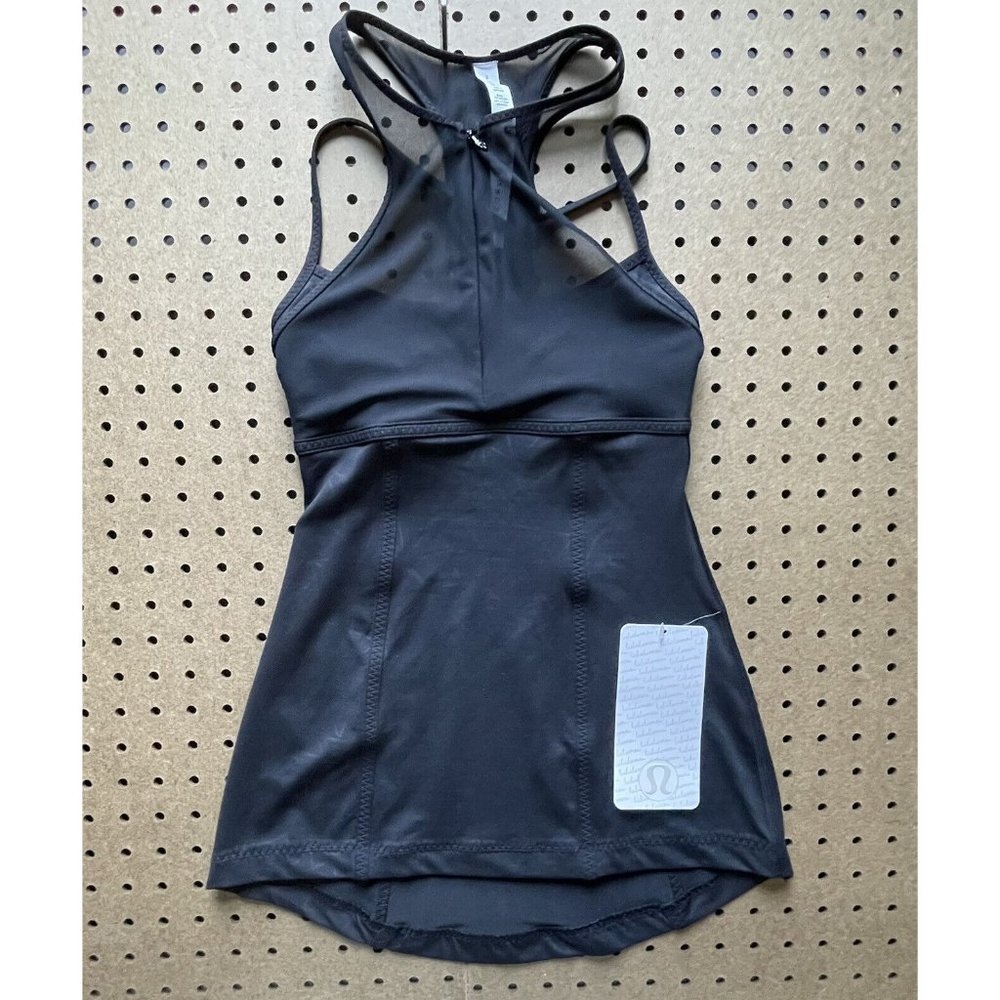 NWT Lululemon Perfomance Training Pedal Pace Tank Yoga Black Size 2 Women